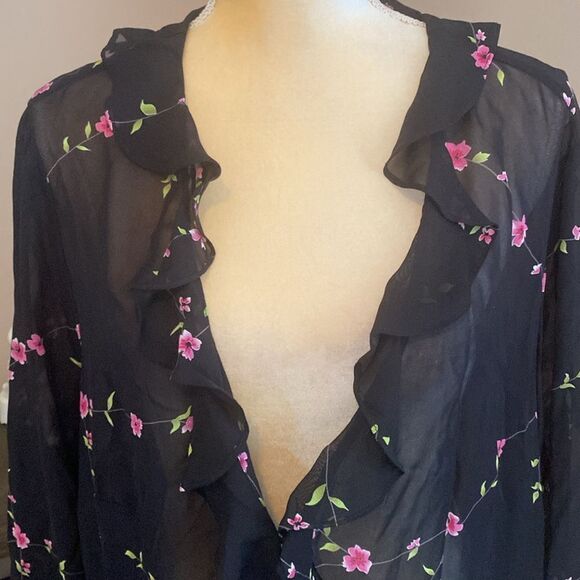 NWT Donna Ricco Sheer Top(size 14) - Picture 9 of 12